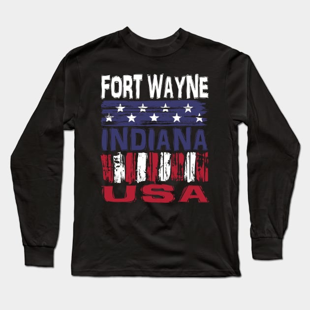 Fort Wayne Indiana USA T-Shirt Long Sleeve T-Shirt by Nerd_art